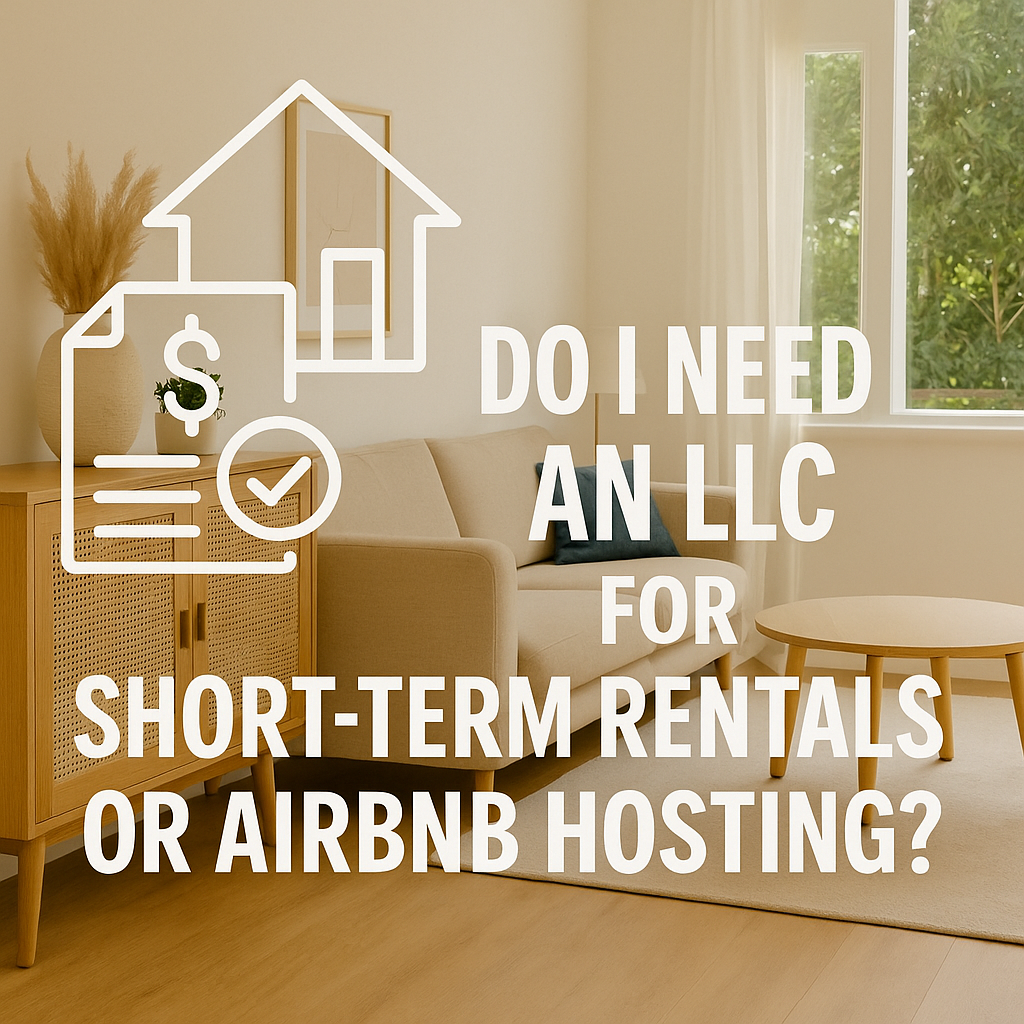dio i neede an LLC for short term rental hosting on airbnb or vrbo