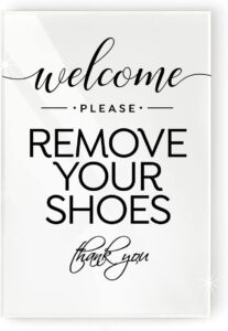 remove your shoes sign